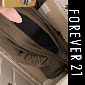 🌲FOREVER 21 Men’s Forest Green Pocketed Cardigan